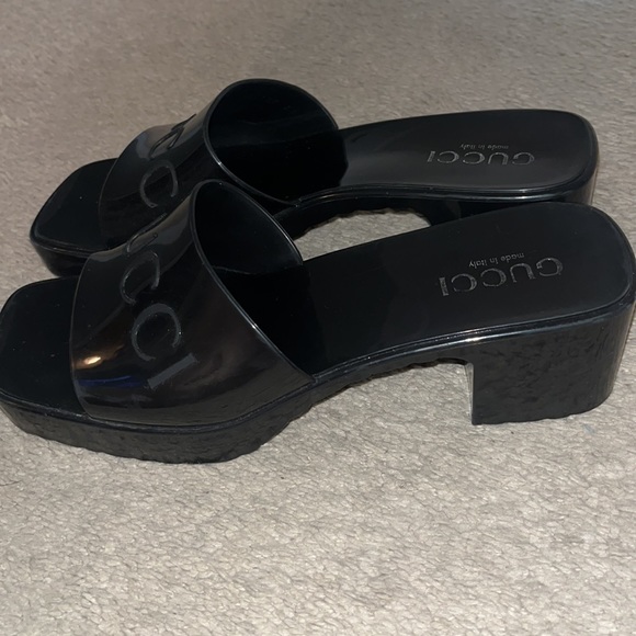 Gucci Shoes Gucci Womens Platform Block Heel Slide Sandals Poshmark